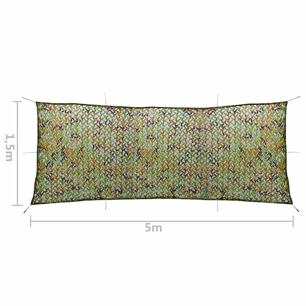 Kamufliažinis tinklas su laikymo krepšiu, žalias, 1,5x5m