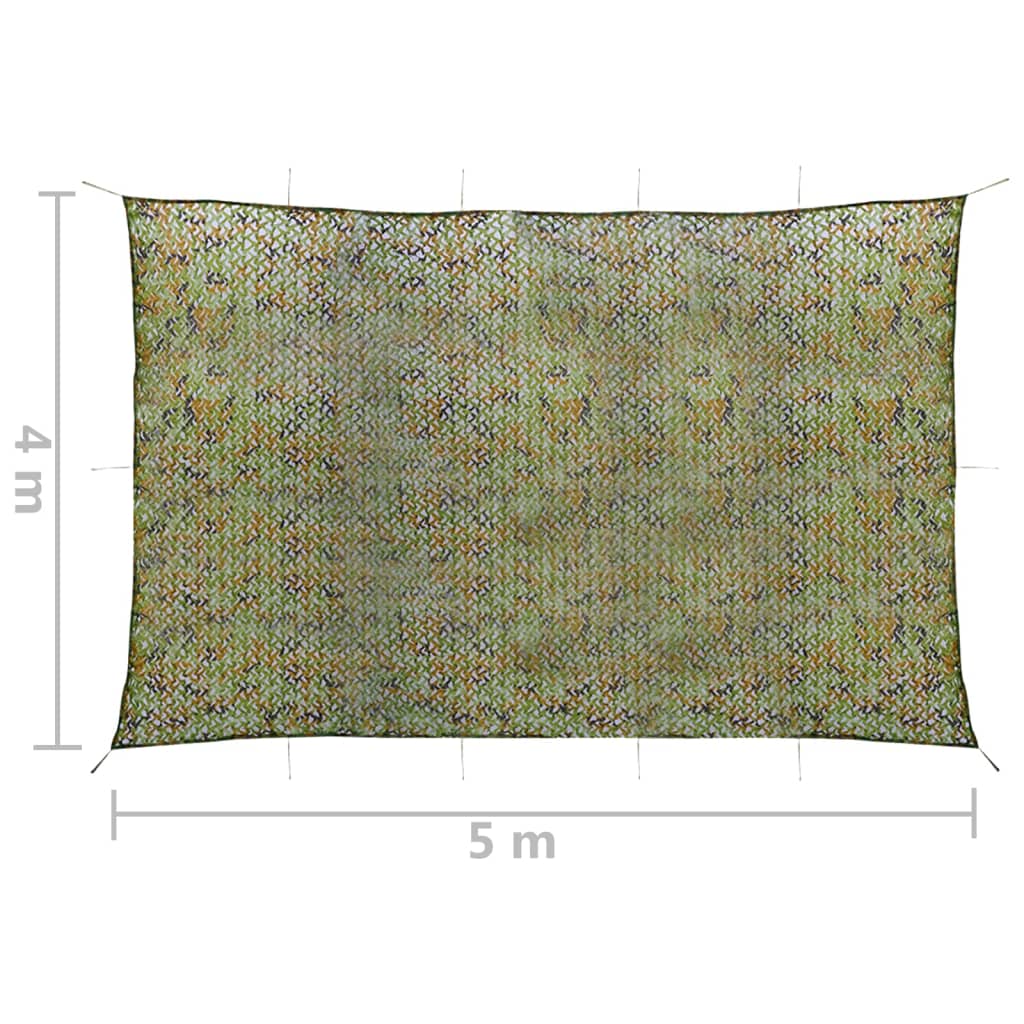Kamufliažinis tinklas su laikymo krepšiu, žalios spalvos, 4x5m