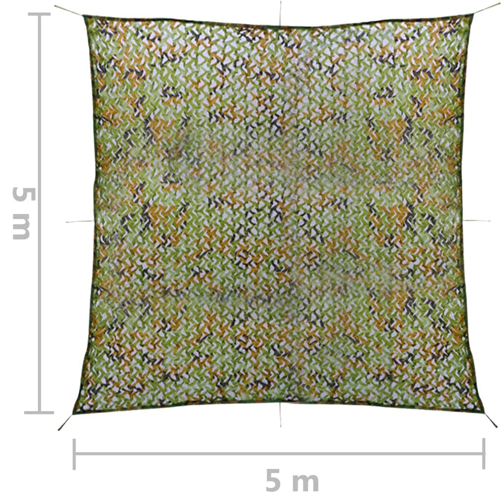 Camouflage Net with Storage Bag, Green, 5x5m