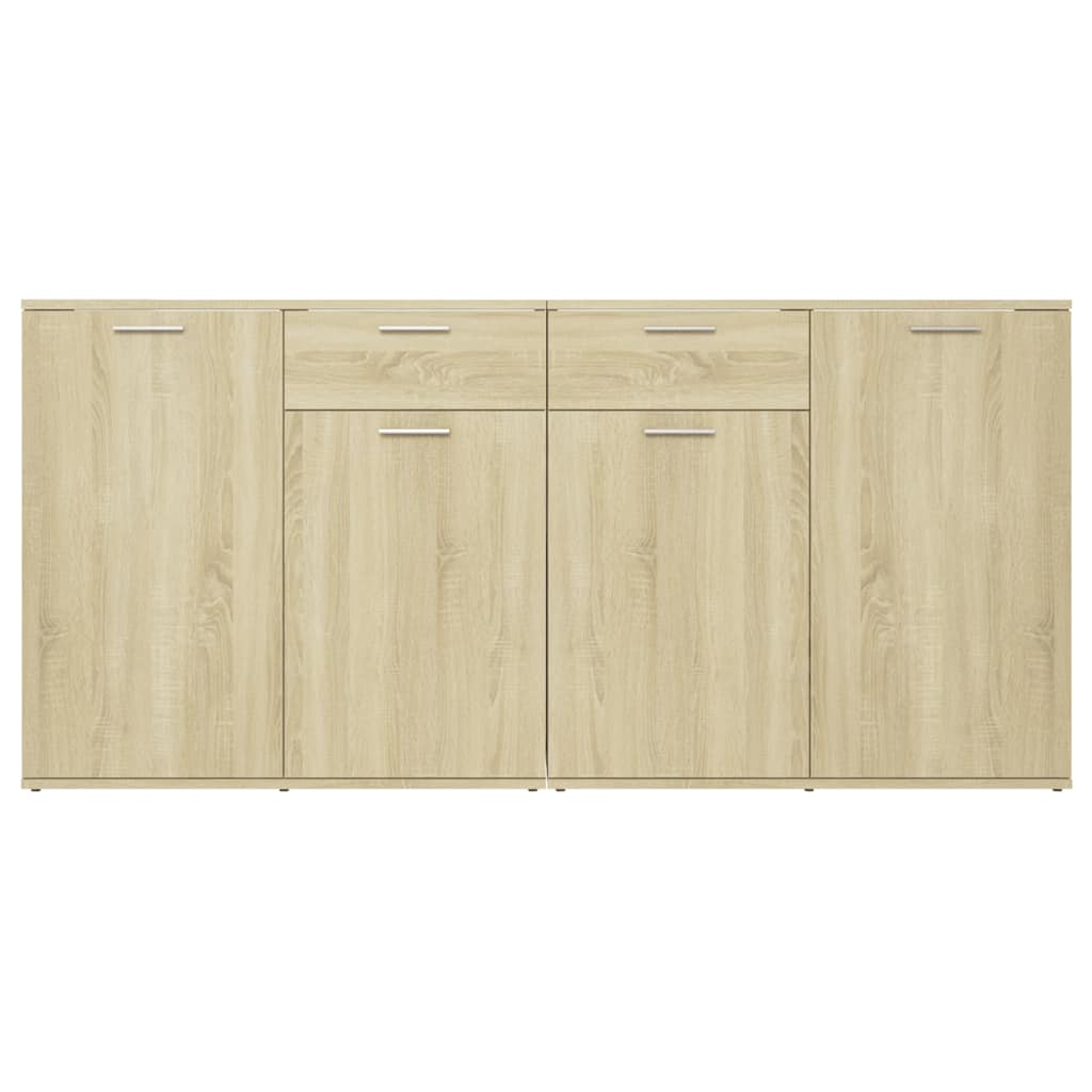 Sideboard, Sonoma Oak, 160x36x75cm, engineered wood