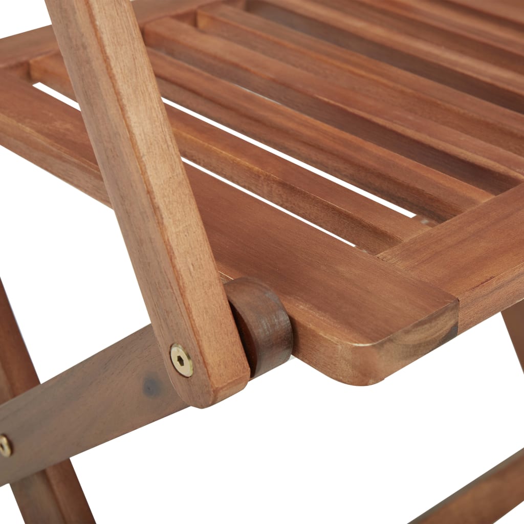 Folding Garden Chairs with Cushions, 6 pcs, Solid Acacia Wood