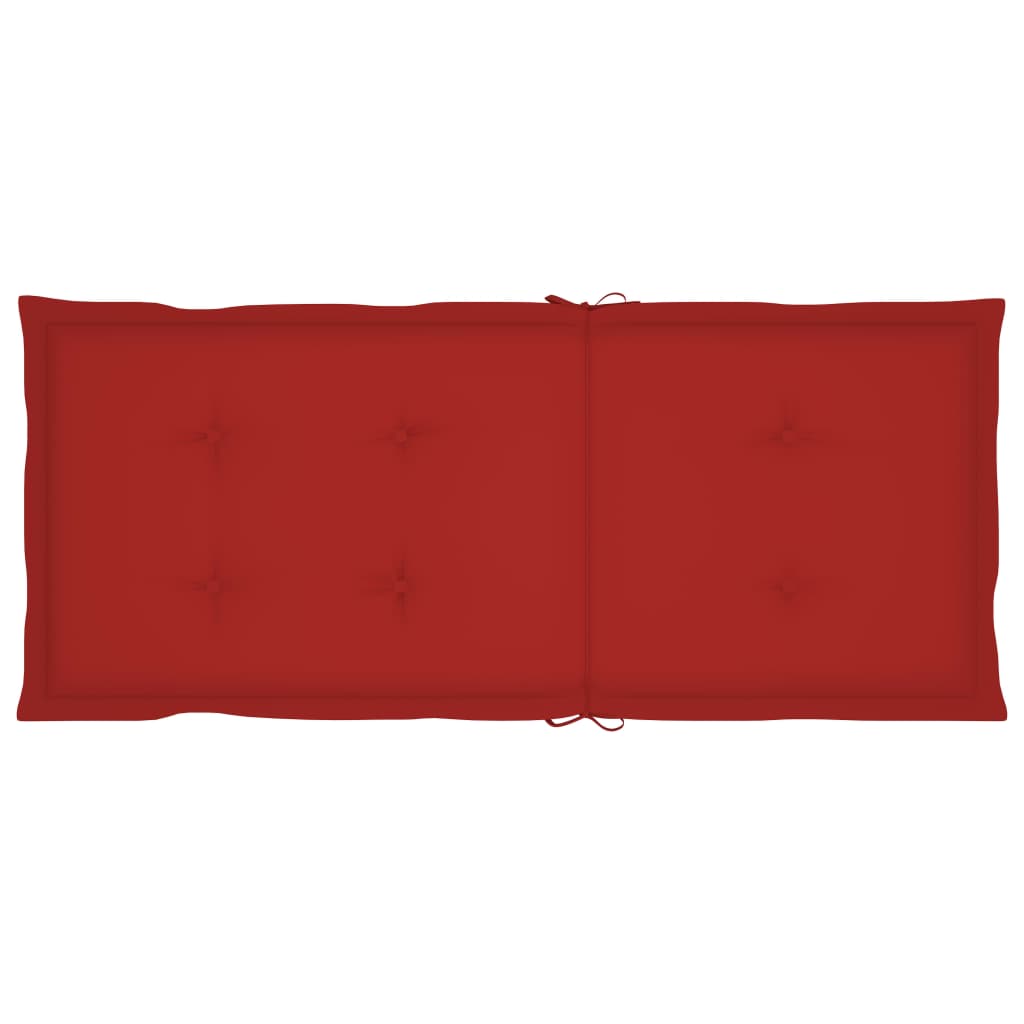Folding garden chairs with cushions, 8 pcs, acacia