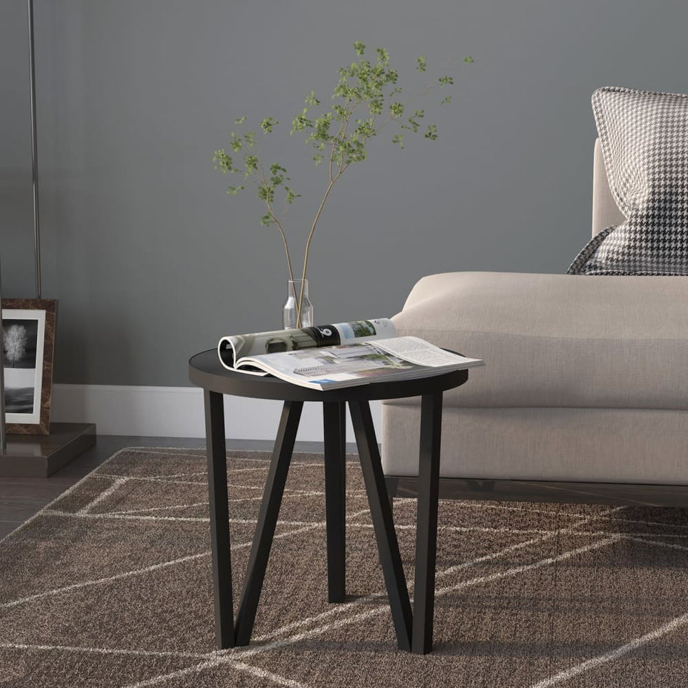 Coffee table, black, 35cm diameter, MDF