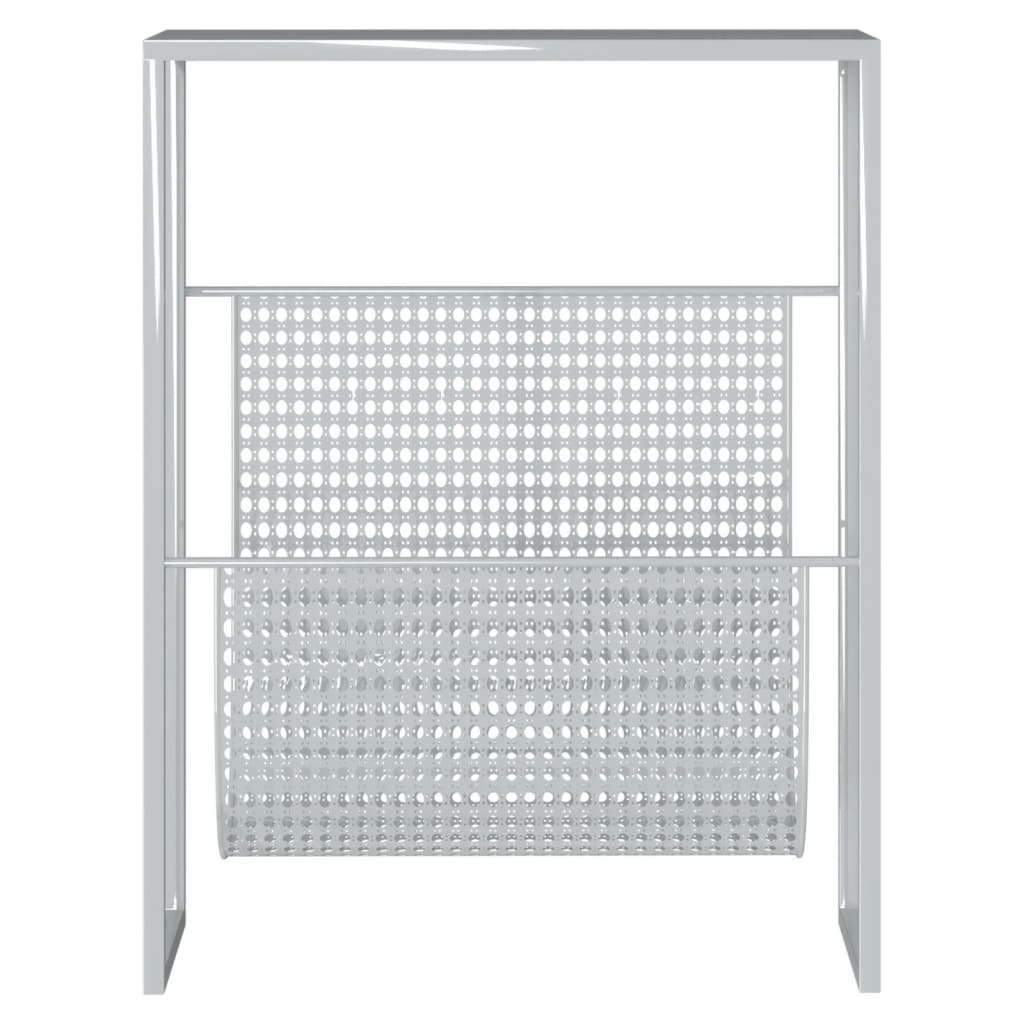 Magazine holder, silver, 35x15x45cm, steel