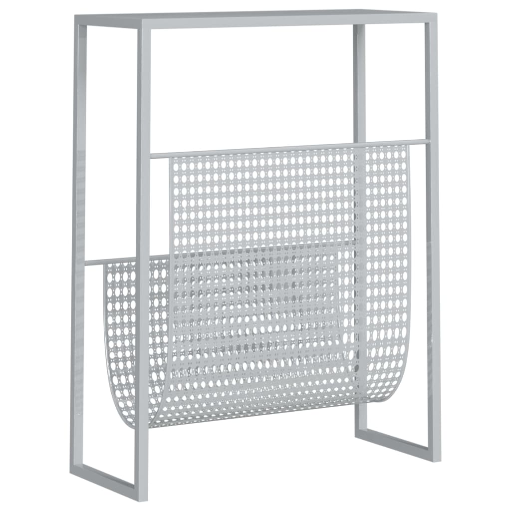 Magazine holder, silver, 35x15x45cm, steel