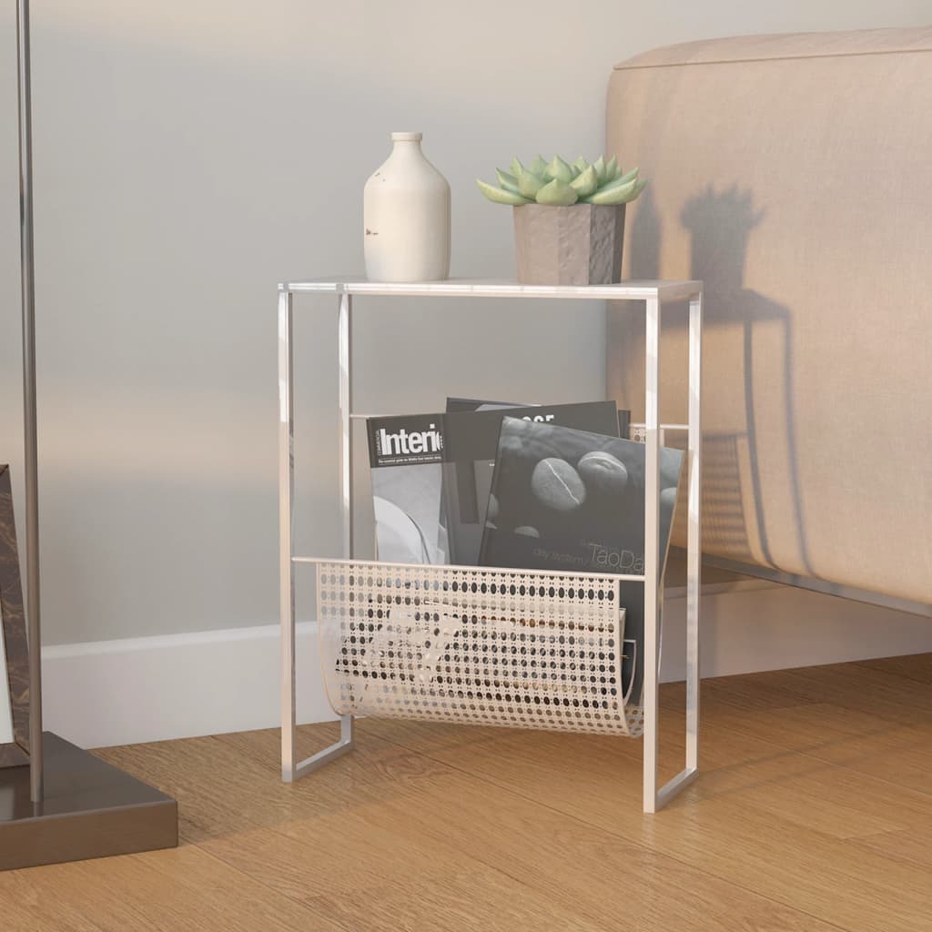 Magazine holder, silver, 35x15x45cm, steel