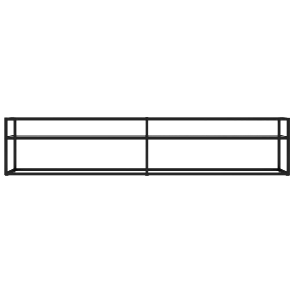 TV cabinet, clear, 200x40x40.5cm, glass