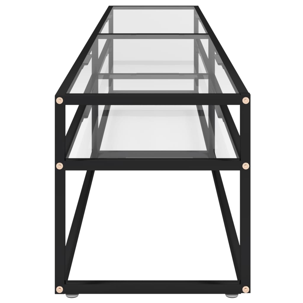 TV cabinet, clear, 200x40x40.5cm, glass