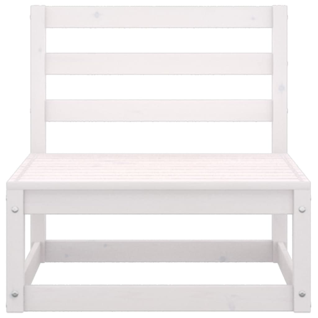 Three-seater garden sofa, white, solid pine