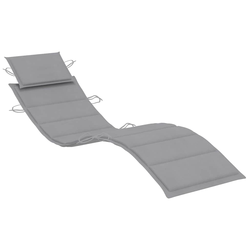 Sun loungers with cushions, 2 pcs., solid acacia wood