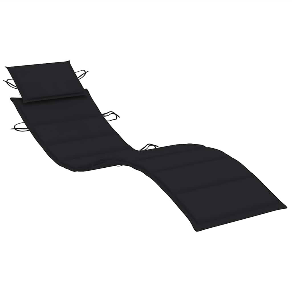 Sun loungers with cushions, 2 pcs., solid acacia wood