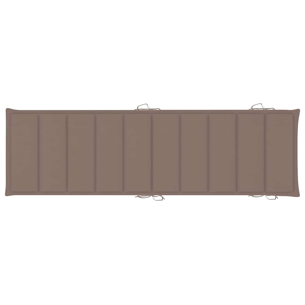 Sun loungers with cushions, 2 pcs., solid acacia wood
