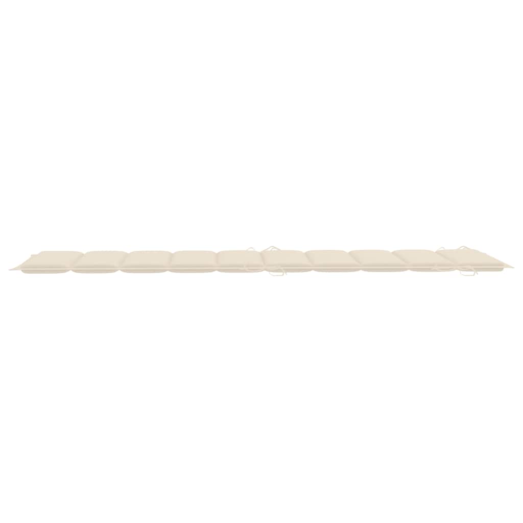 Acacia sun loungers with a table and mattresses, 2 pcs.