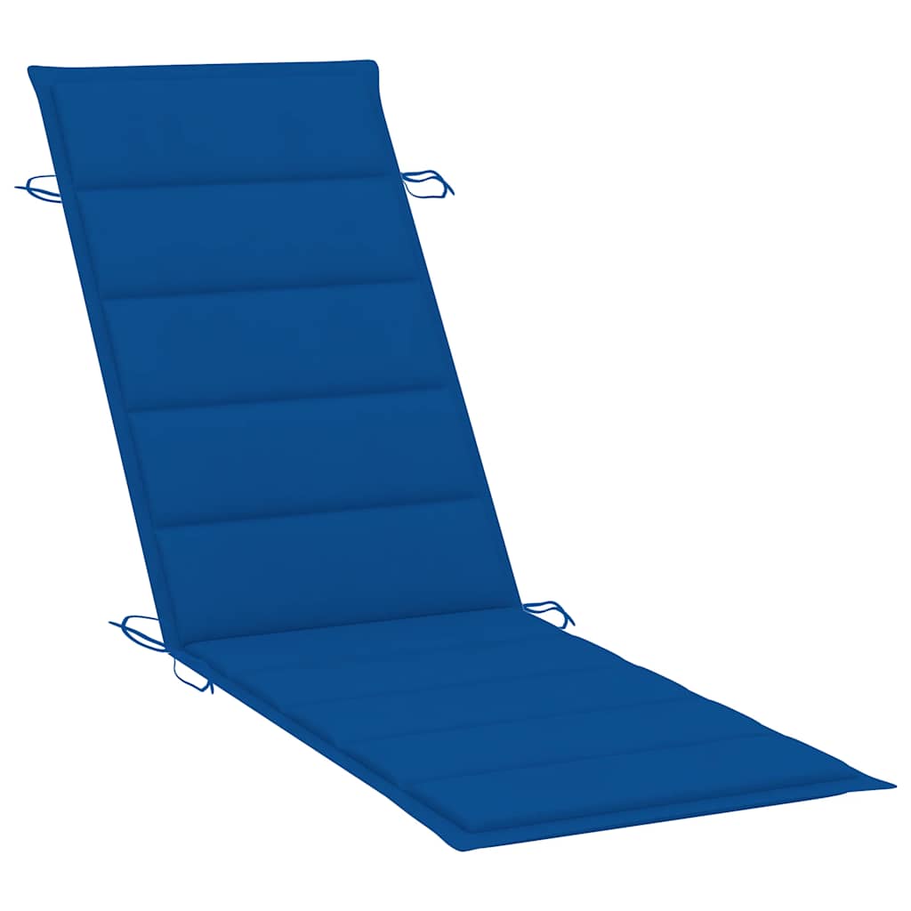 Acacia sun loungers with a table and mattresses, 2 pcs.