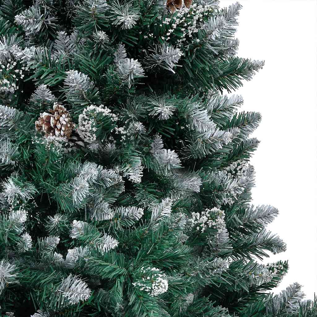 Dirbtinė Kalėdų eglutė su LED ir kamuoliukų rinkiniu ir kankorėžiais, 240cm