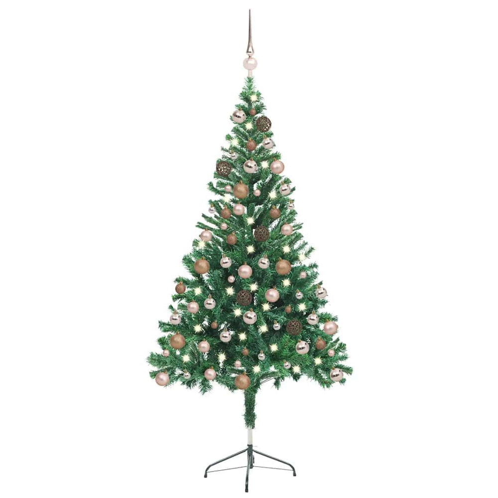 Dirbtinė Kalėdų eglutė su žaisliukais, 150cm, 380 šakų