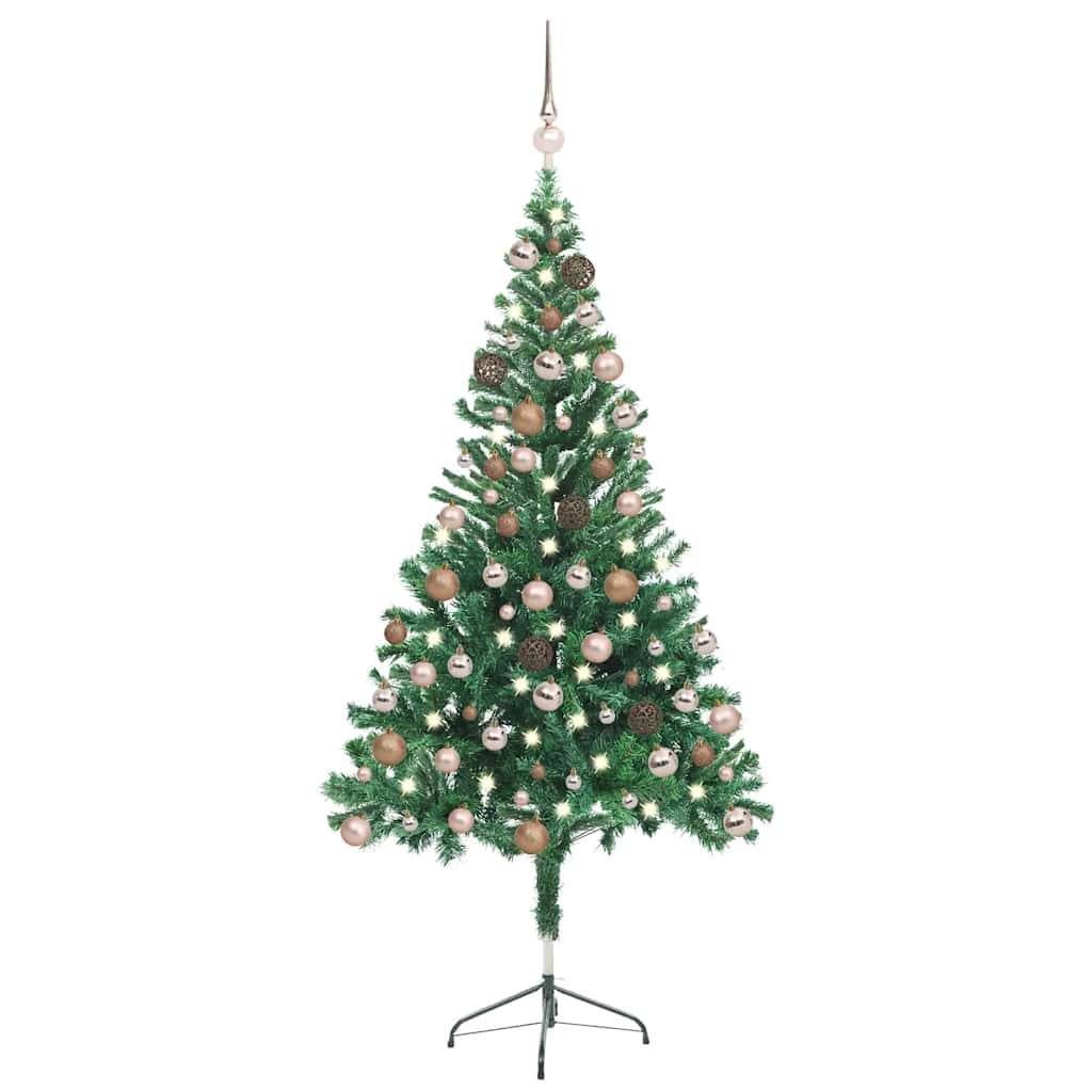 Dirbtinė Kalėdų eglutė su žaisliukais, 150cm, 380 šakų