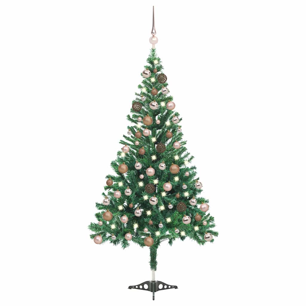 Dirbtinė Kalėdų eglutė su žaisliukais, 180cm, 564 šakos