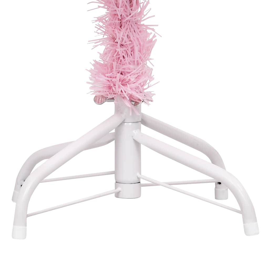 Dirbtinė Kalėdų eglutė su žaisliukais, rožinė, 150cm, PVC