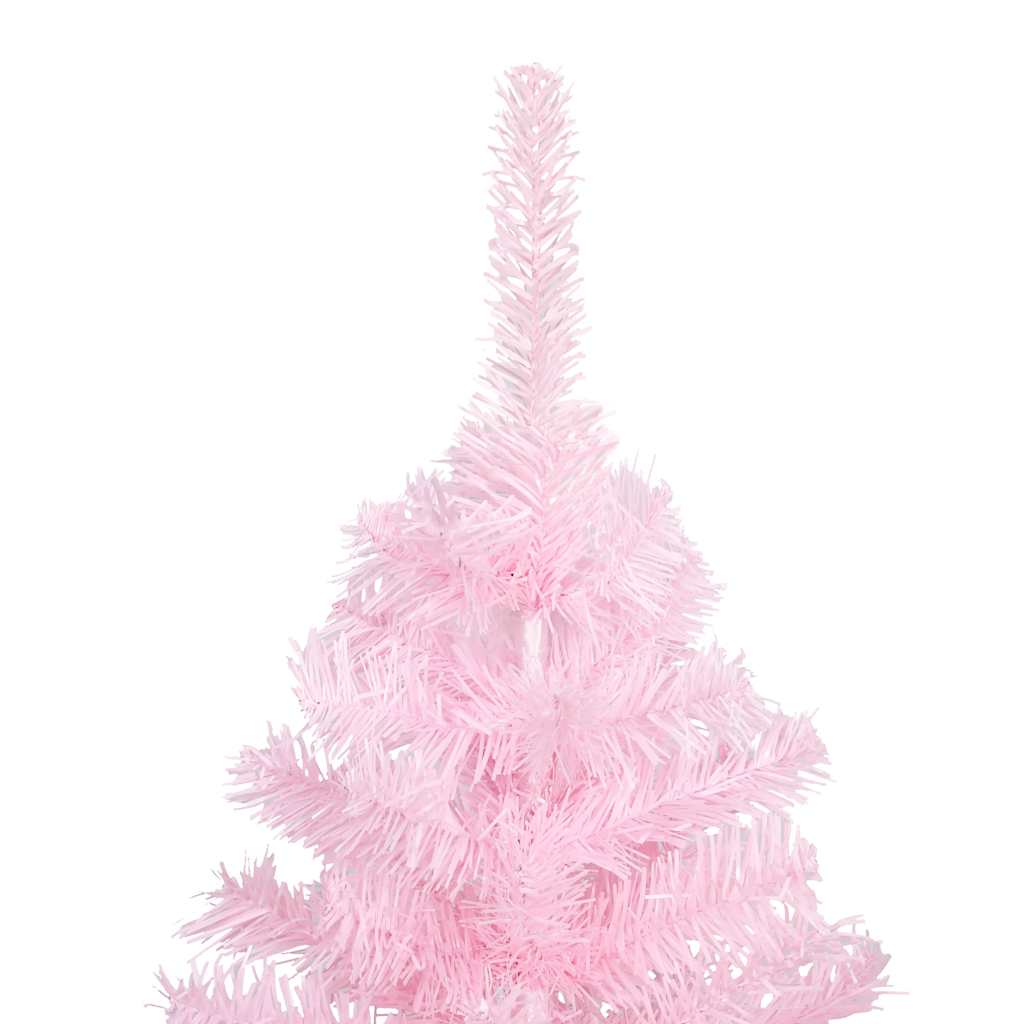 Dirbtinė Kalėdų eglutė su žaisliukais, rožinė, 180cm, PVC