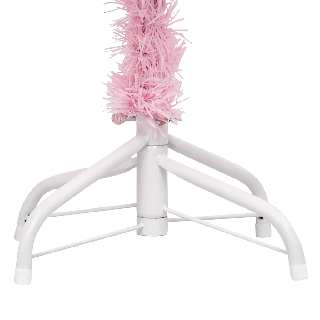 Dirbtinė Kalėdų eglutė su žaisliukais, rožinė, 180cm, PVC