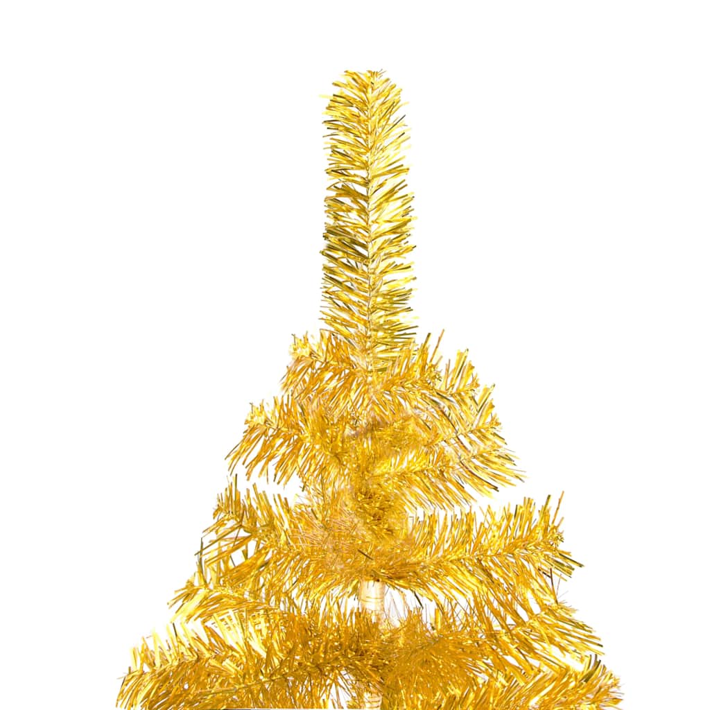 Dirbtinė Kalėdų eglutė su žaisliukais, auksinė, 180cm, PET
