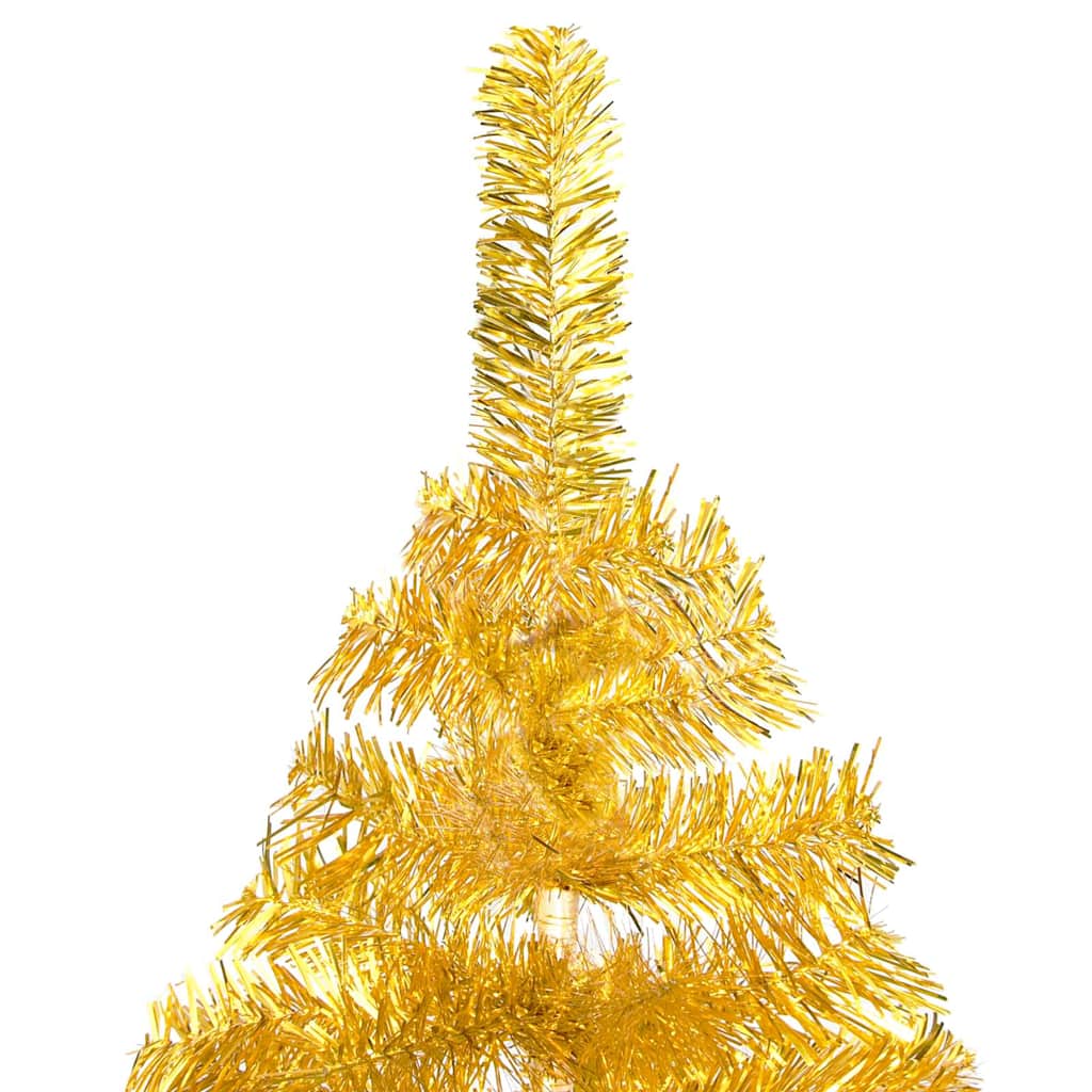 Dirbtinė Kalėdų eglutė su žaisliukais, auksinė, 240cm, PET
