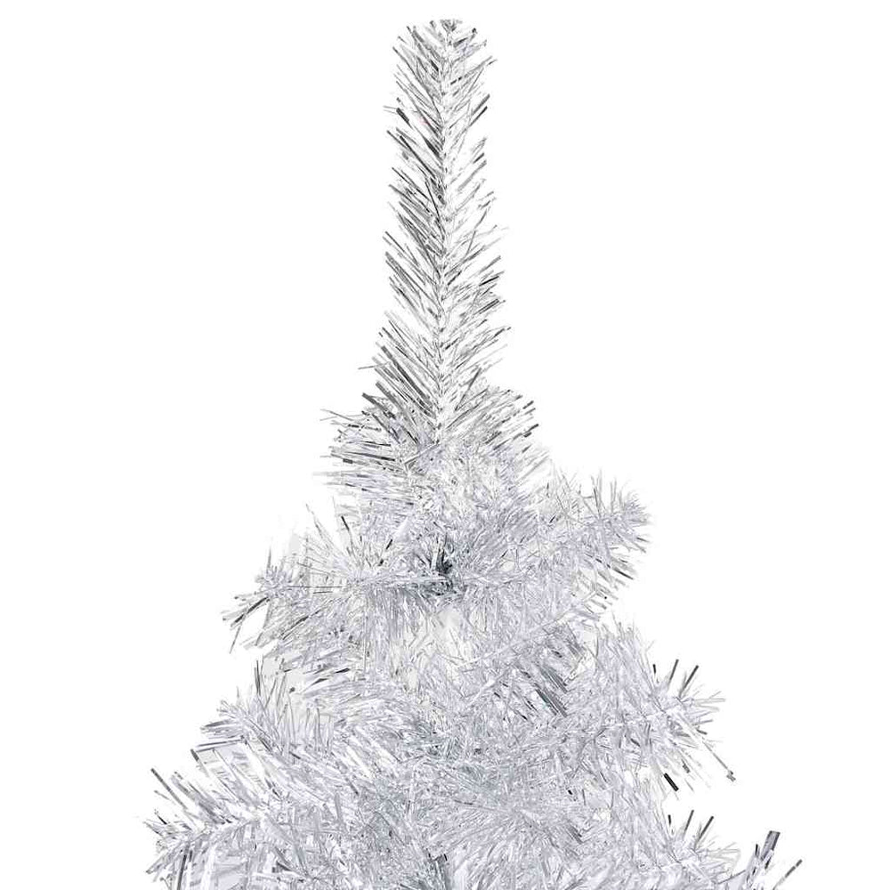 Dirbtinė Kalėdų eglutė su žaisliukais, sidabrinė, 120cm, PET