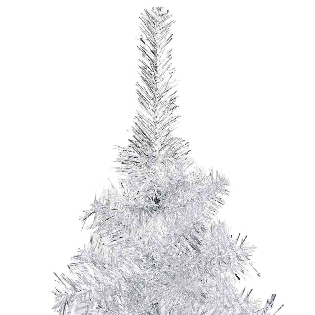 Dirbtinė Kalėdų eglutė su žaisliukais, sidabrinė, 120cm, PET