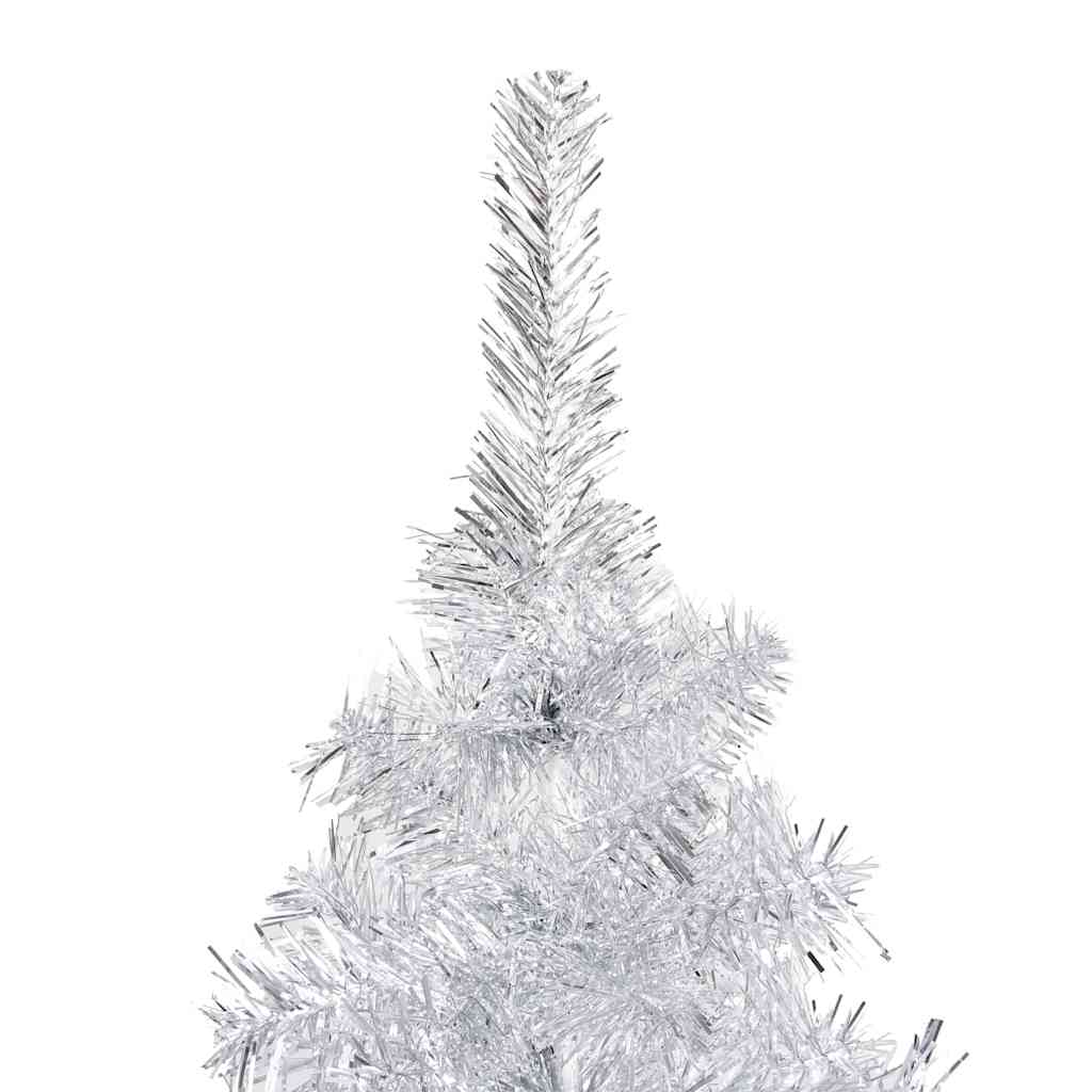 Dirbtinė Kalėdų eglutė su žaisliukais, sidabrinė, 150cm, PET