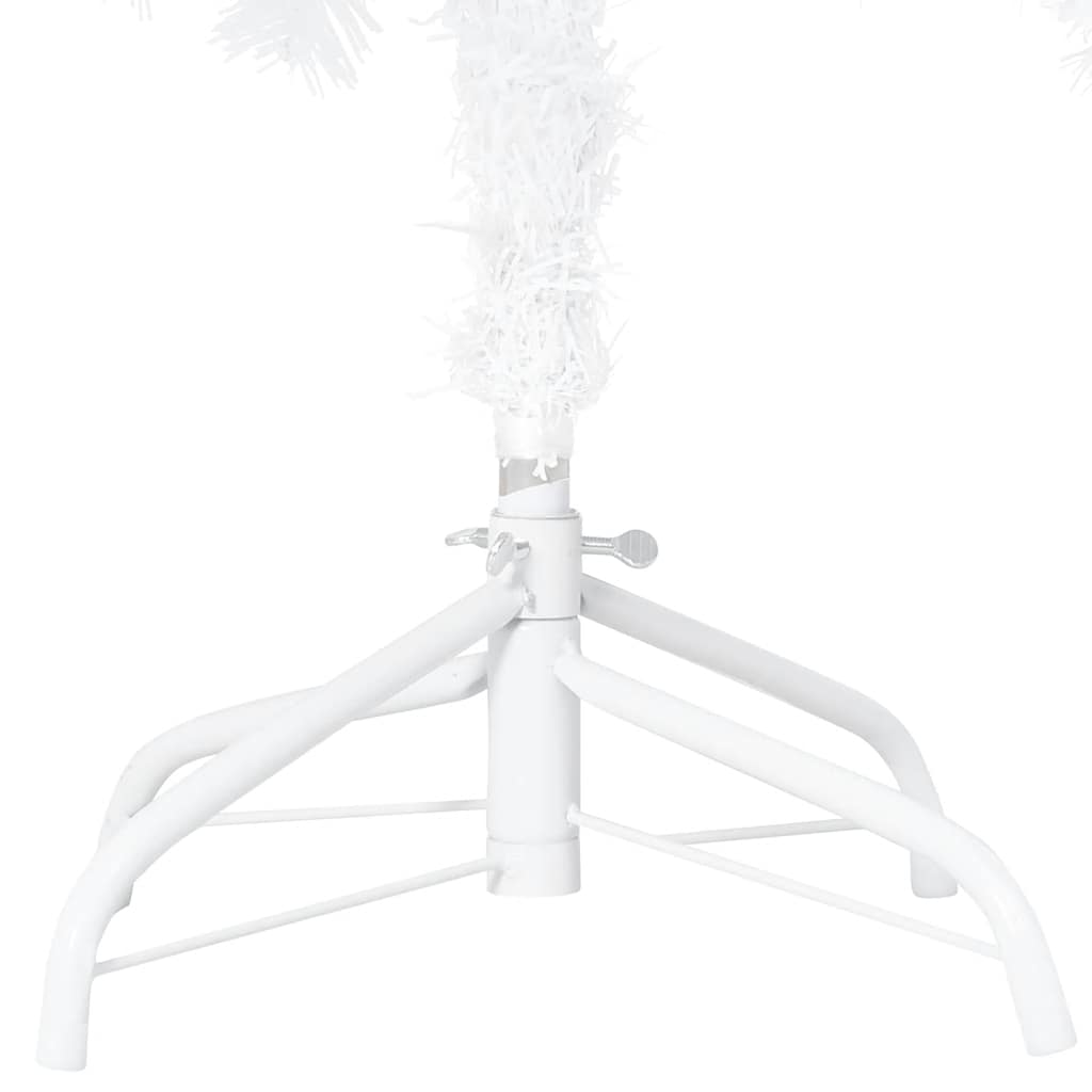 Dirbtinė Kalėdų eglutė su žaisliukais, balta, 120cm, PVC