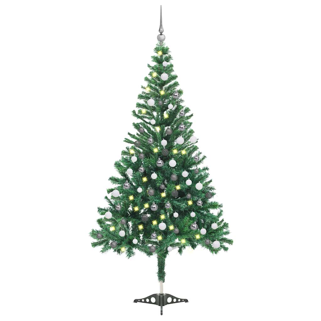 Dirbtinė Kalėdų eglutė su žaisliukais, 120cm, 230 šakų