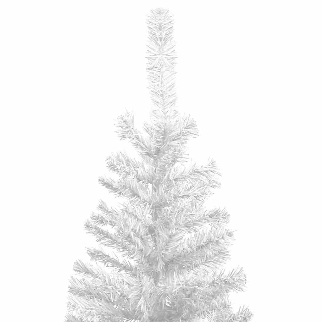 Mākslīgā apgaismotā Ziemassvētku eglīte, balta, 240cm, L