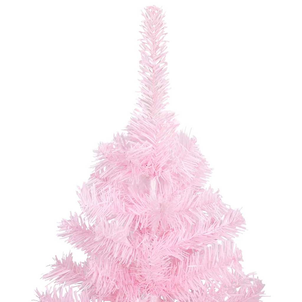 Artificial Christmas tree with ornaments, pink, 120cm, PVC