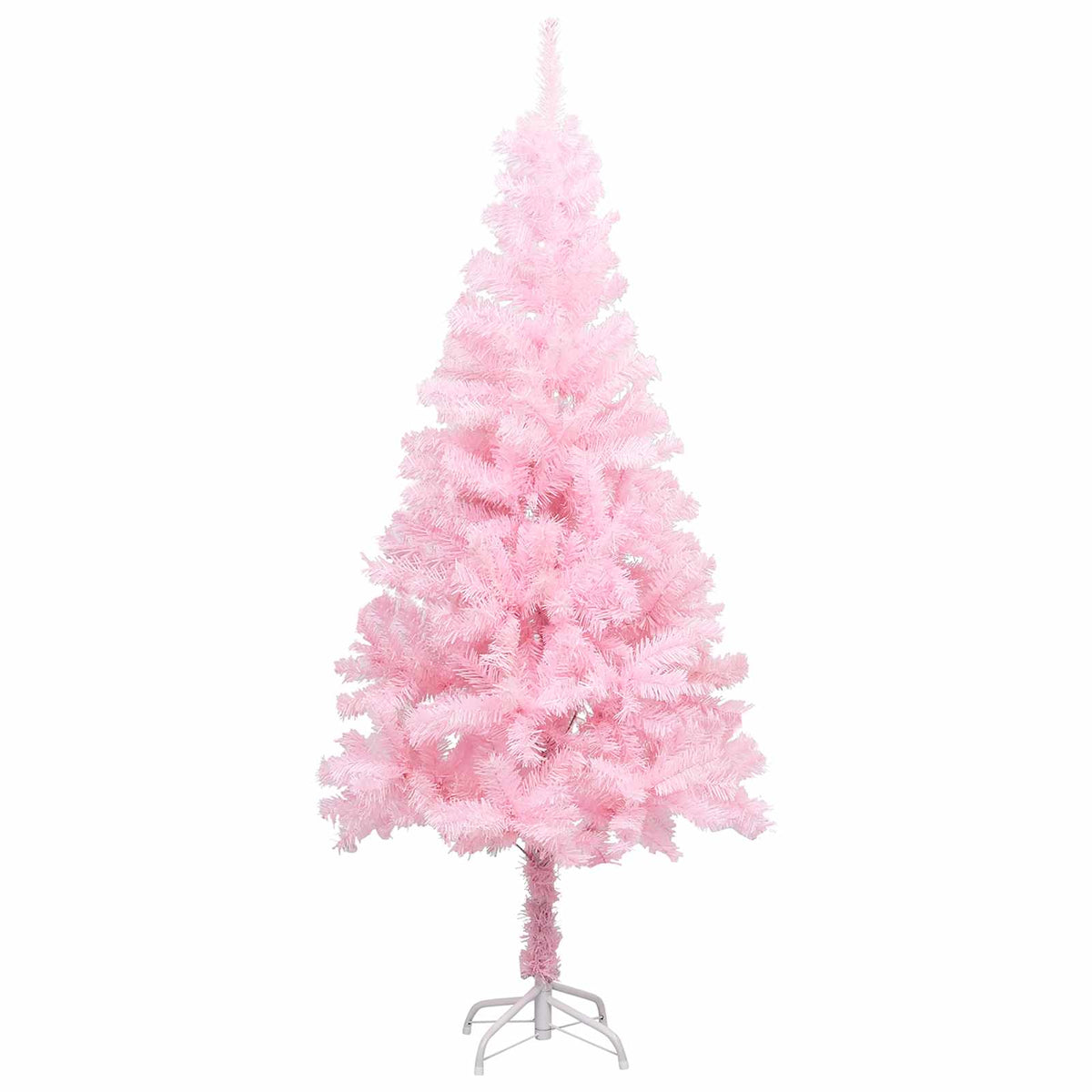 Dirbtinė Kalėdų eglutė su žaisliukais, rožinė, 150cm, PVC