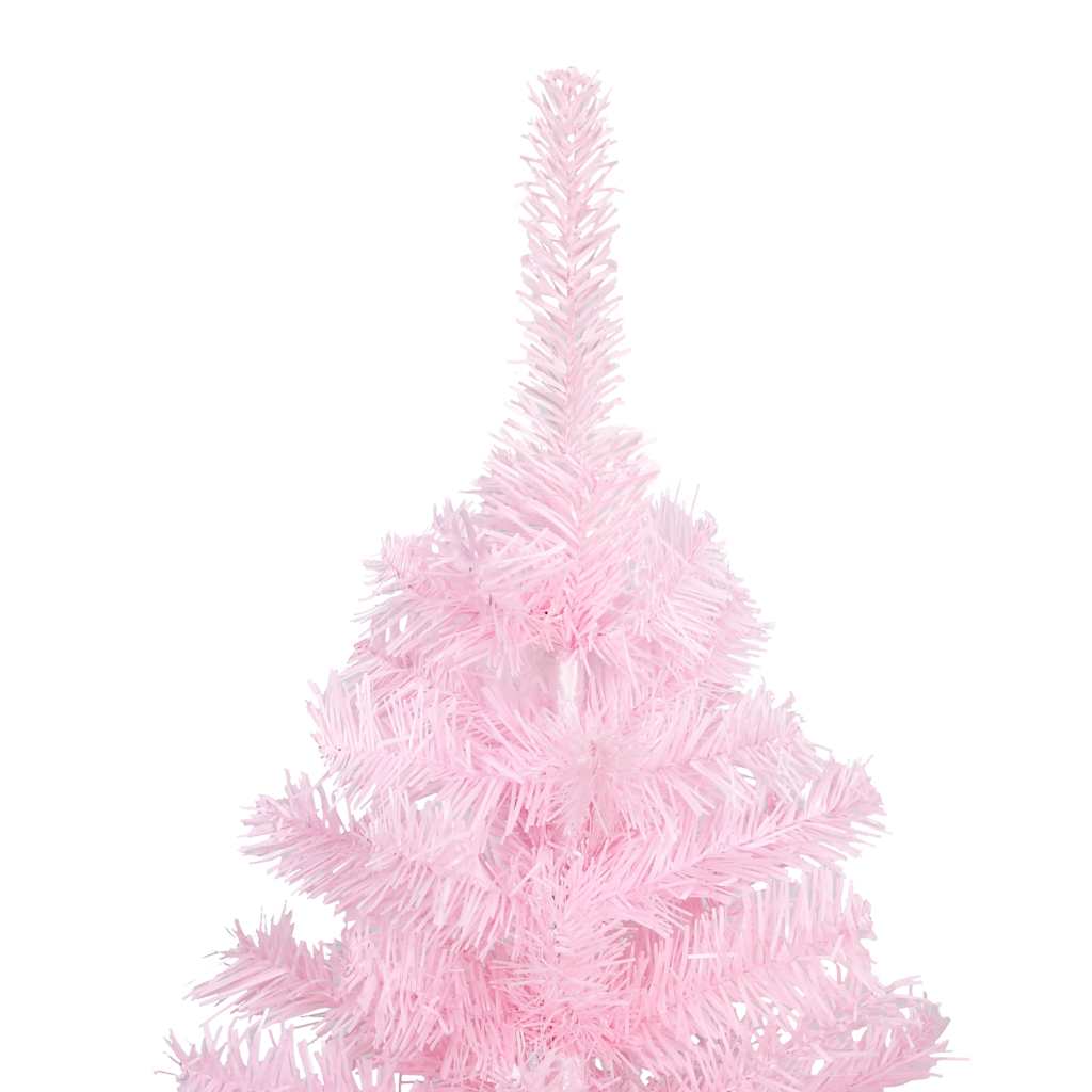Dirbtinė Kalėdų eglutė su žaisliukais, rožinė, 210cm, PVC