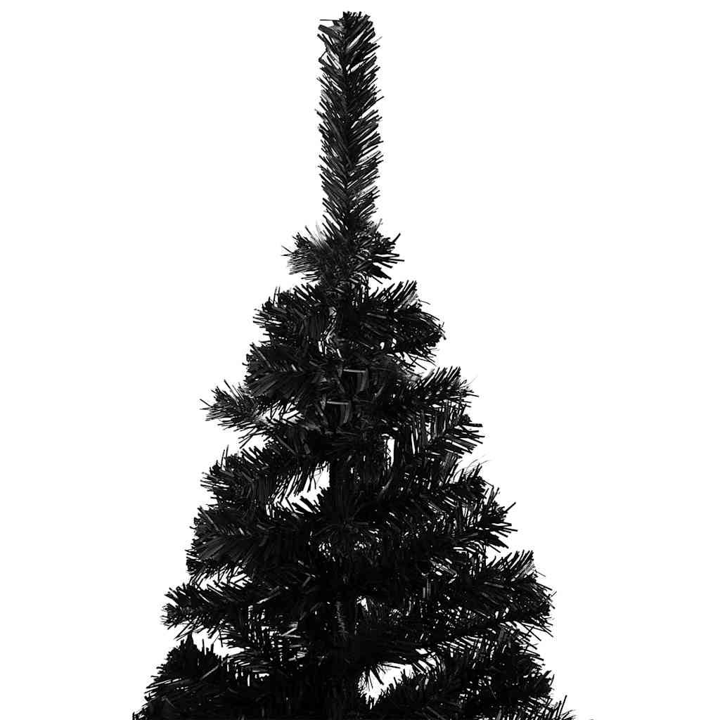 Artificial Christmas tree with decorations, black, 120cm, PVC