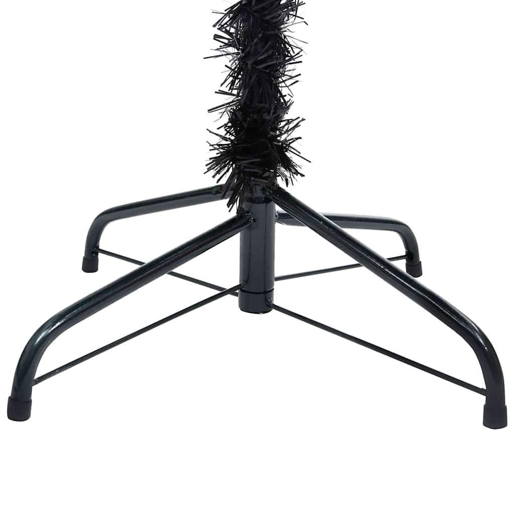 Dirbtinė Kalėdų eglutė su žaisliukais, juoda, 240cm, PVC
