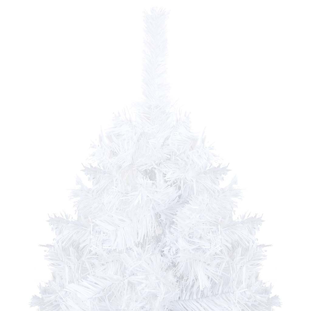 Dirbtinė Kalėdų eglutė su žaisliukais, balta, 120cm, PVC
