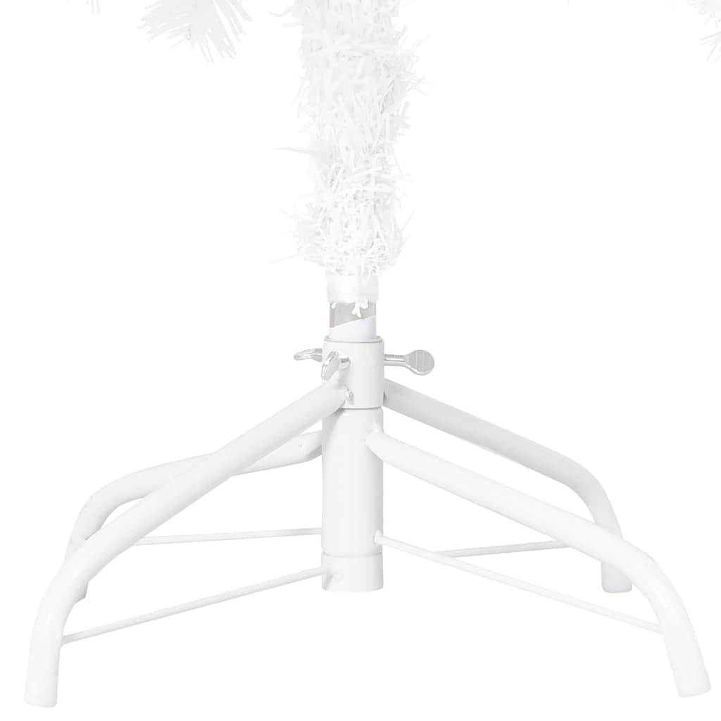 Dirbtinė Kalėdų eglutė su žaisliukais, balta, 120cm, PVC
