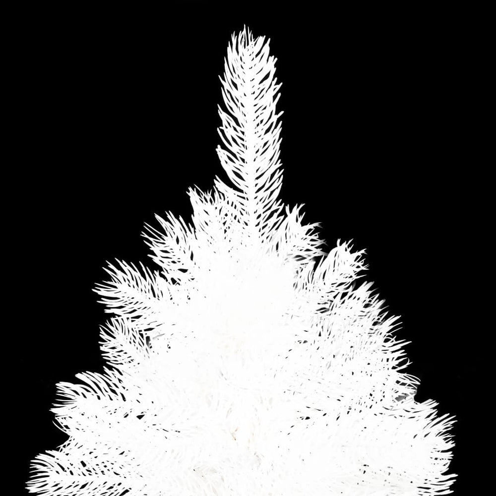 Artificial Pre-Lit Christmas Tree with Decorations, White, 240cm