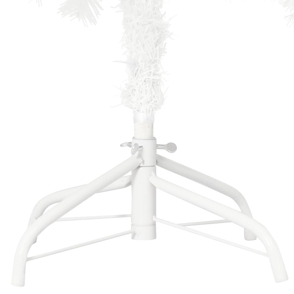 Artificial Pre-Lit Christmas Tree with Decorations, White, 240cm