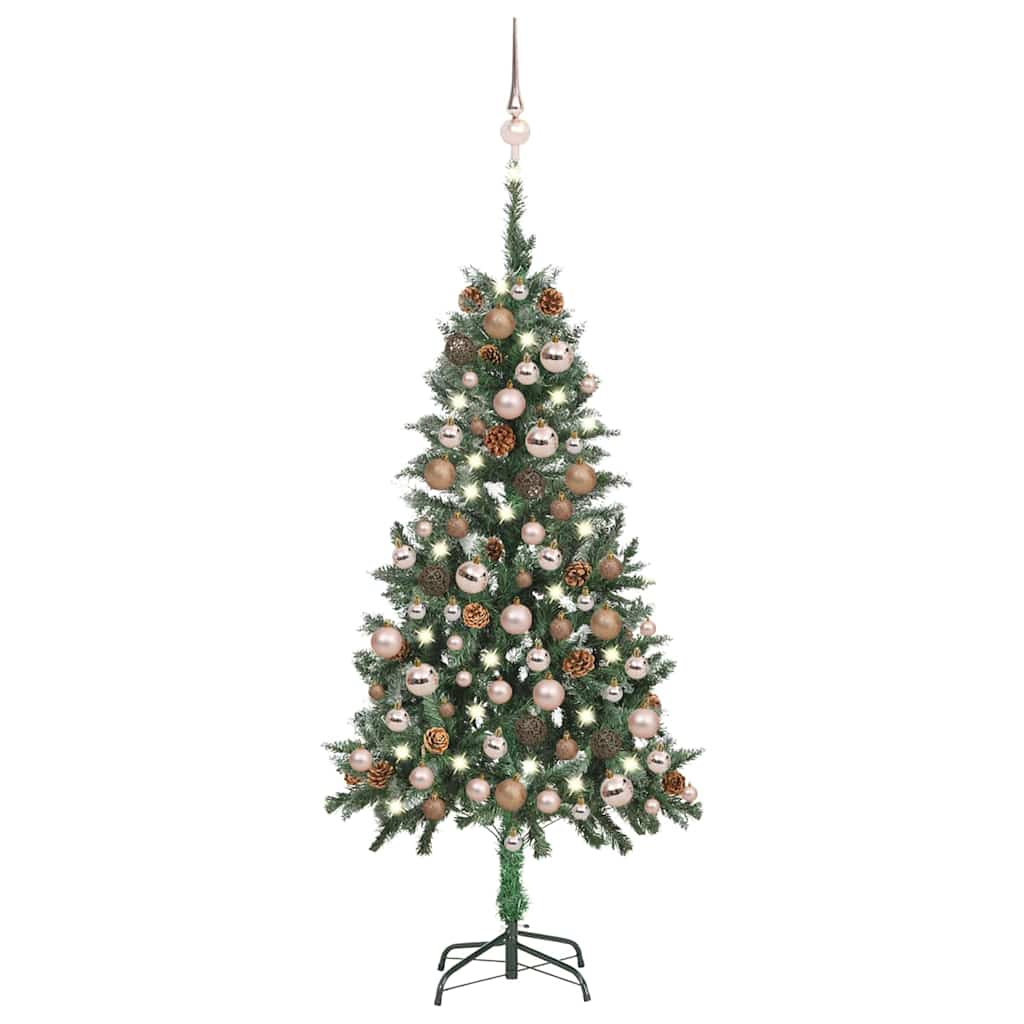 Dirbtinė Kalėdų eglutė su žaisliukais ir kankorėžiais, 150cm