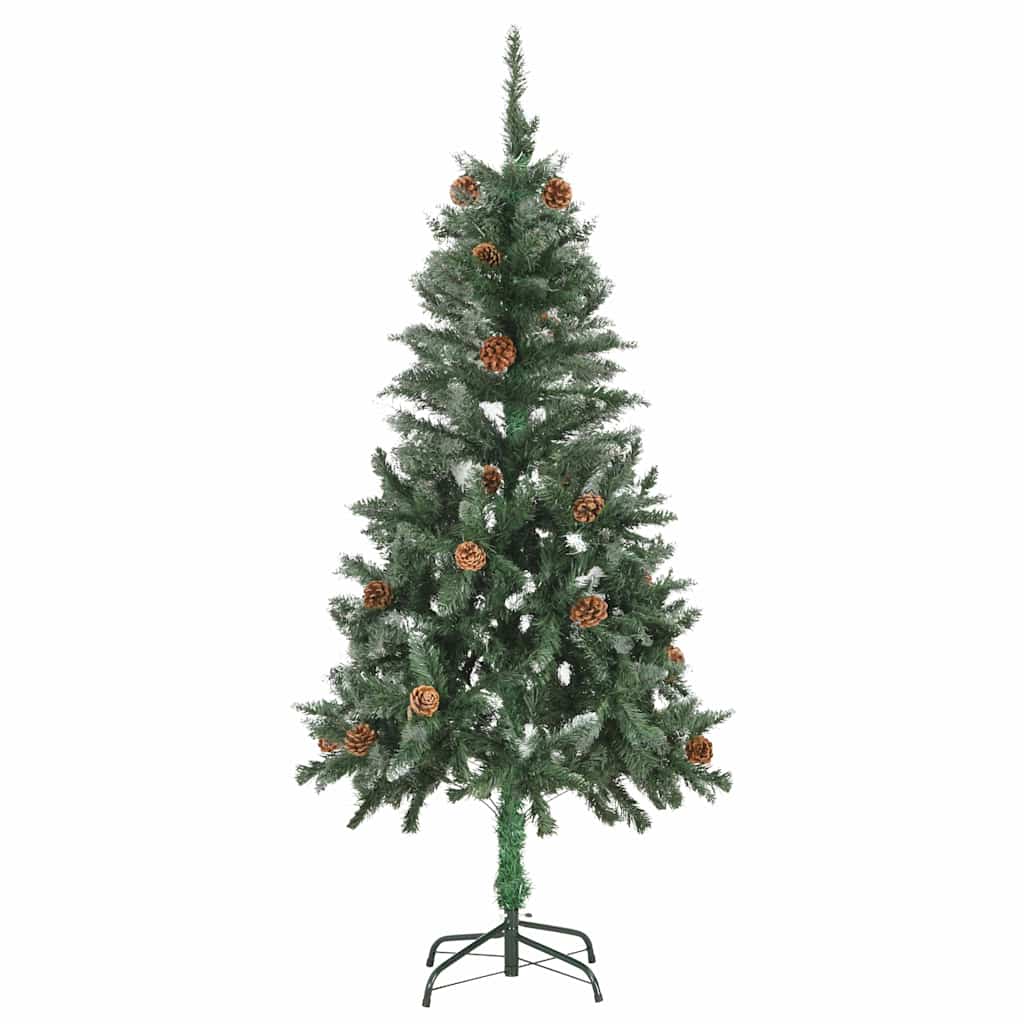 Dirbtinė Kalėdų eglutė su žaisliukais ir kankorėžiais, 150cm