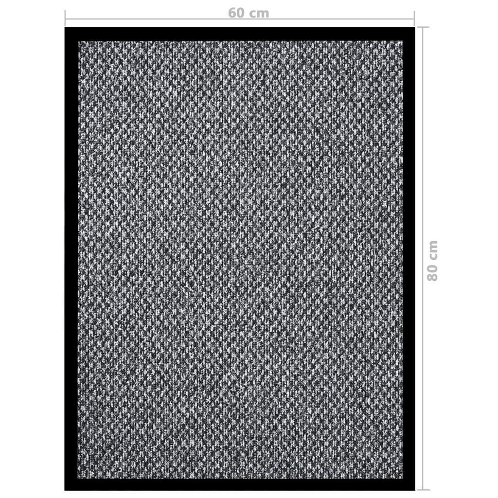 Door mat, grey, 60x80cm