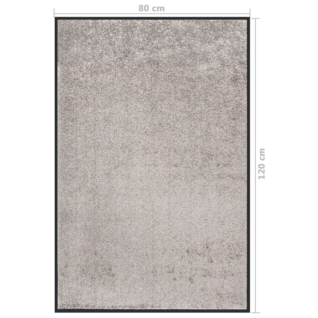 Door mat, grey, 80x120cm