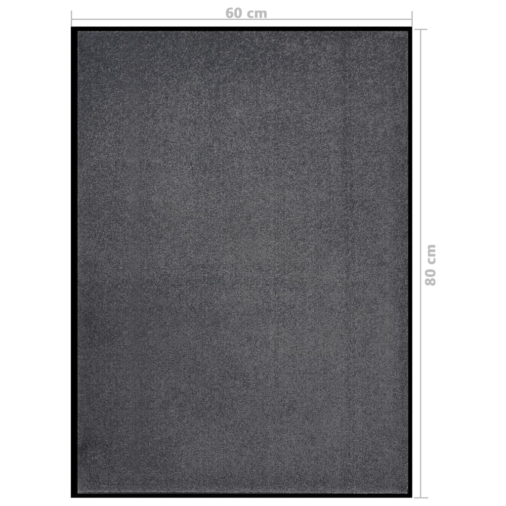 Durvju paklājiņš, antracīta krāsā, 60x80cm
