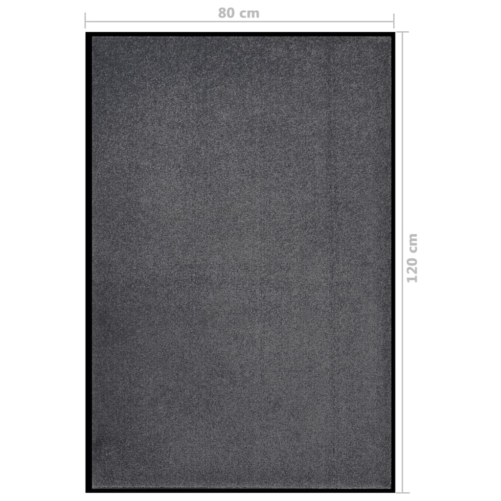 Durvju paklājiņš, antracīta krāsā, 80x120cm