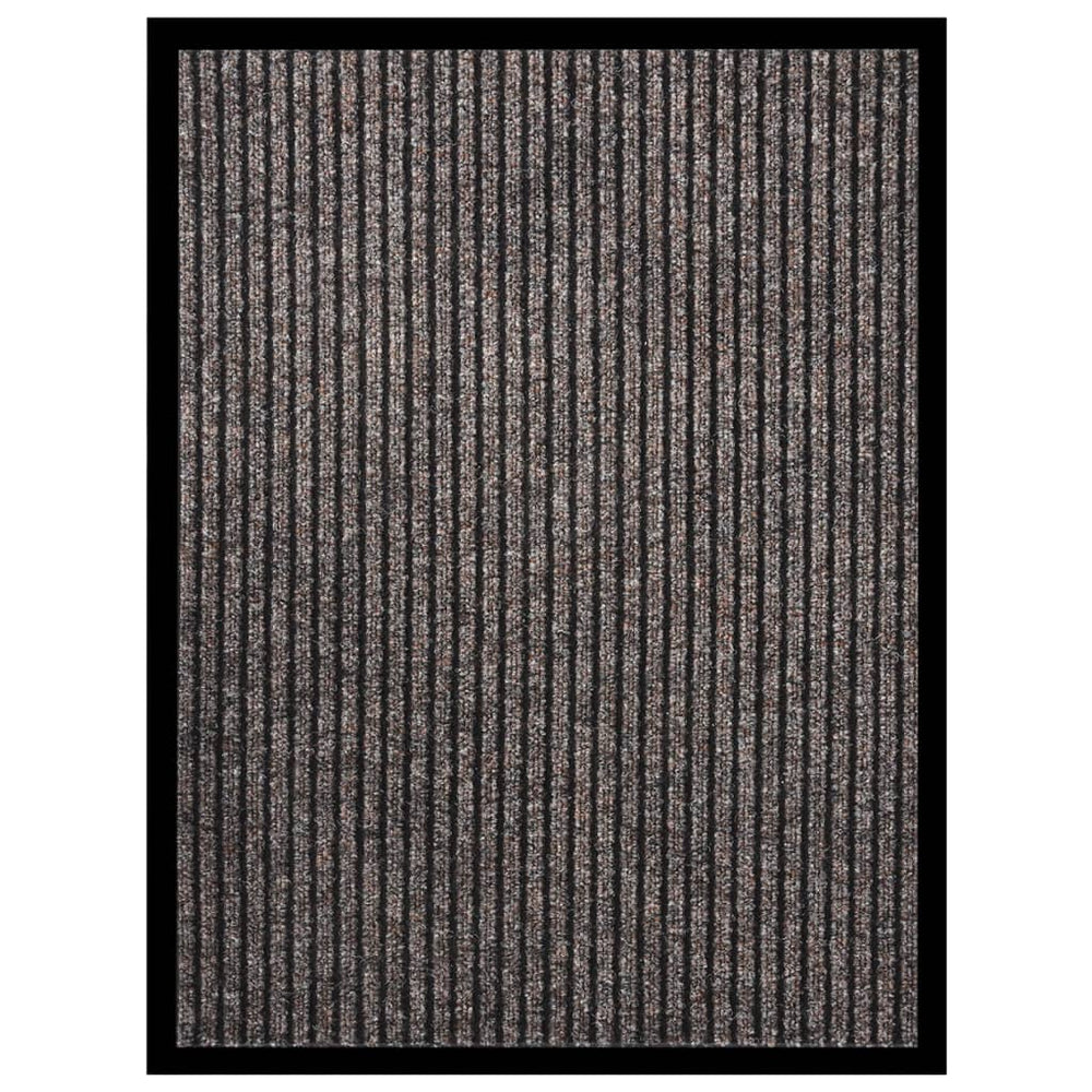 Durvju paklājiņš, smilšu krāsas, 60x80cm, svītrains