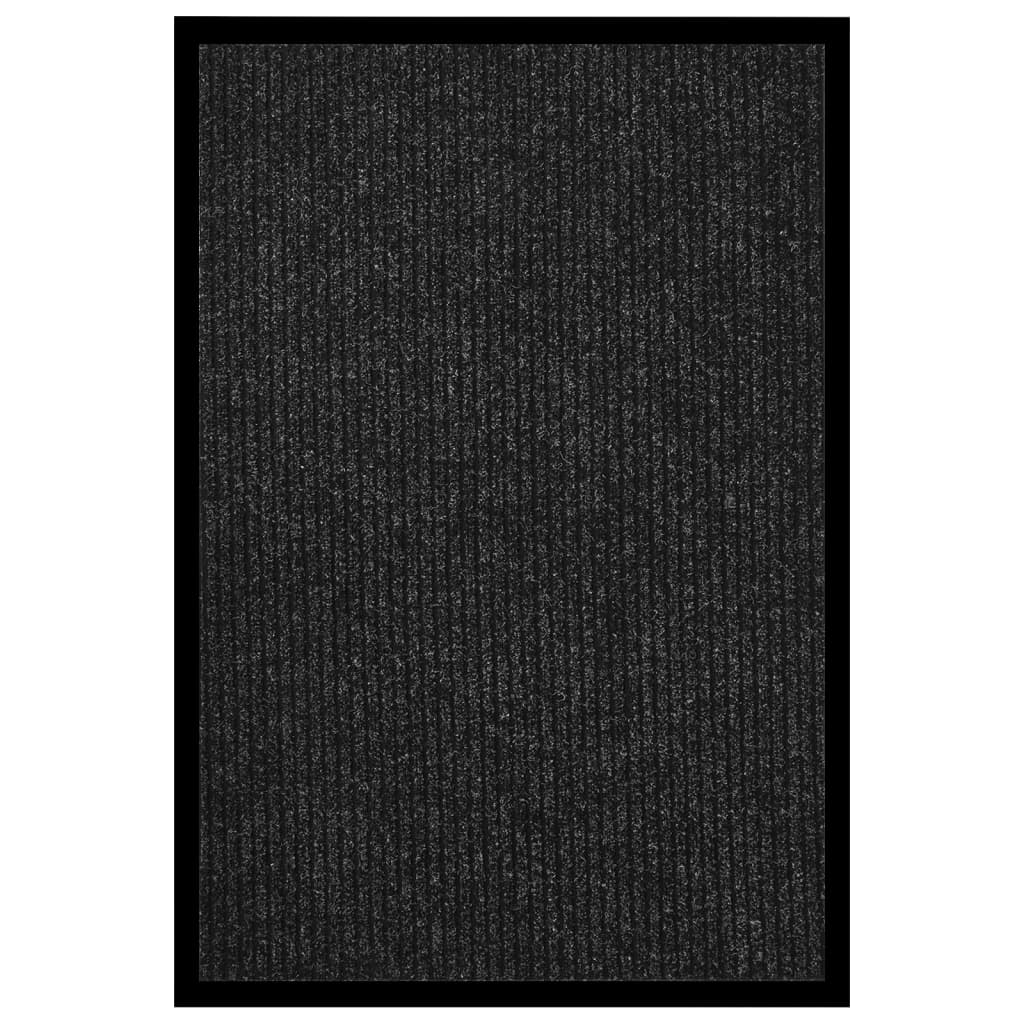 Doormat, anthracite, 80x120cm, striped